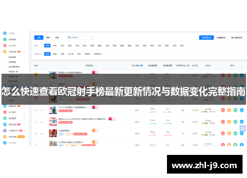 怎么快速查看欧冠射手榜最新更新情况与数据变化完整指南 怎么快速查看欧冠射手榜最新更新情况与数据变化完整指南
